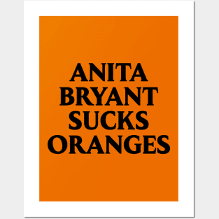 Anita Bryant Sucks LGBT Gay Florida Retro Vintage Posters and Art